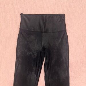 SPANX Metallic Black High-Rise Leggings